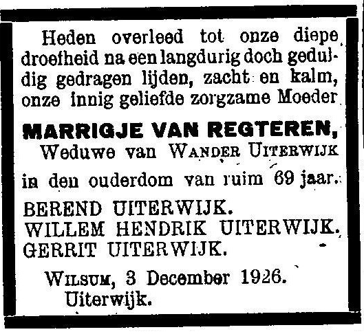 19261203_Marrigje-Uiterwijk-van-Regteren_CBG